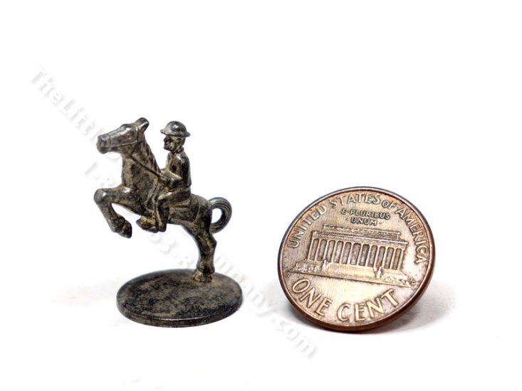 (image for) Miniature Metal Horse Rider Statuette Ornament