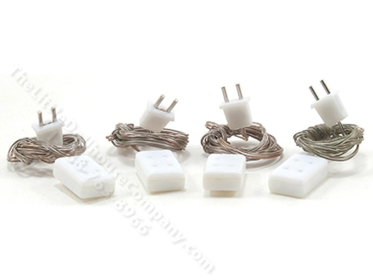 (image for) Dollhouse 1/2 Scale Model Petite Wall Plugs, 4/pack