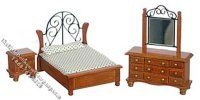 (image for) 1/2" Scale Bedroom Set for Dollhouses (3pc)