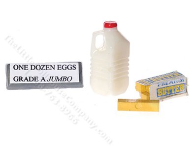 (image for) Miniature Dairy Set for Dollhouses