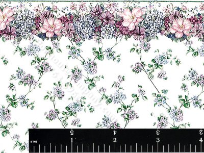 (image for) Purple Hydrangea Vine Pattern Miniature Wallpaper for Dollhouses