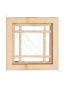 (image for) Half-Scale Miniature Square Prairie Window for Dollhouses