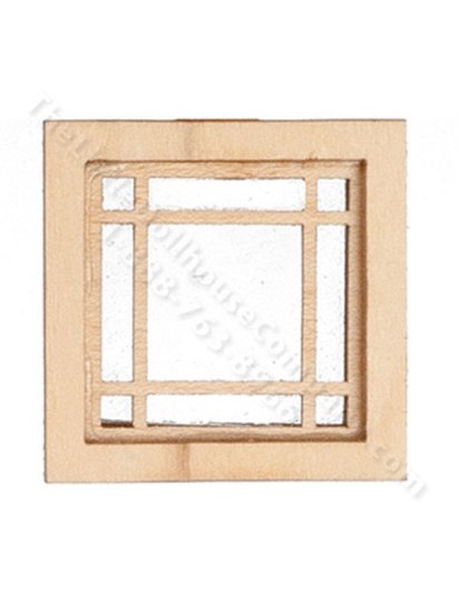 (image for) Half-Scale Miniature Square Prairie Window for Dollhouses