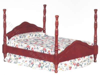 (image for) Miniature Cannonball Bed for Dollhouses