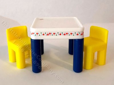 (image for) Miniature Tiny Tikes Table and Chairs for Dollhouses