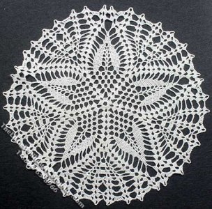 (image for) Miniature Handmade Lace Round Doily for Dollhouses