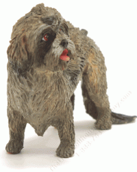(image for) Miniature Grey Lhasa Apso Dog by Leslie Frick