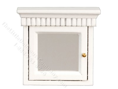 (image for) Miniature White Medicine Cabinet for Dollhouses