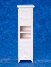 (image for) Miniature White Bath Cabinet for Dollhouses