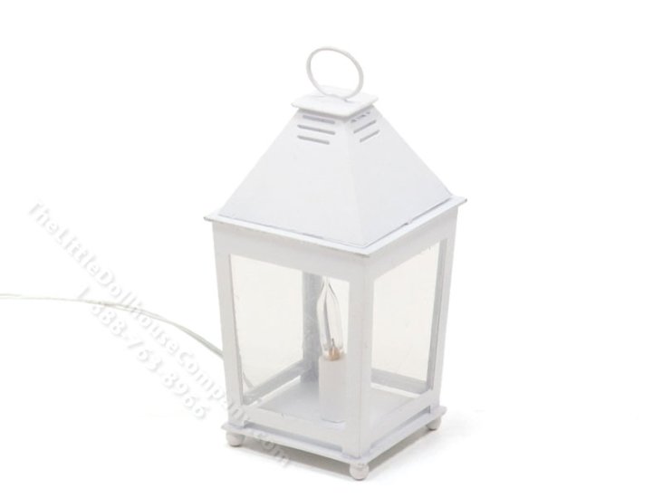 (image for) Miniature 12v Lantern Lamp for Dollhouses - White