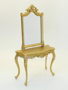 (image for) Miniature Louis XV Rococo Hall table and Mirror for Dollhouses