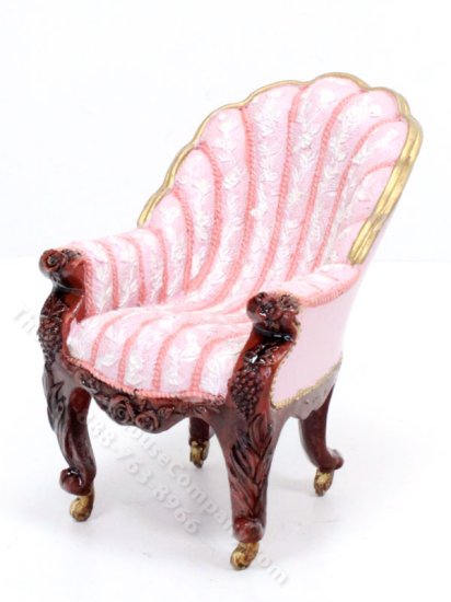 (image for) Miniature Pink Chair for Dollhouses