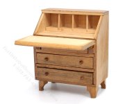 (image for) Vintage Miniature Pine Secretary Desk for Dollhouses