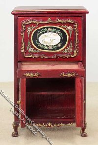 (image for) Miniature Mahogany Secretary for Dollhouses