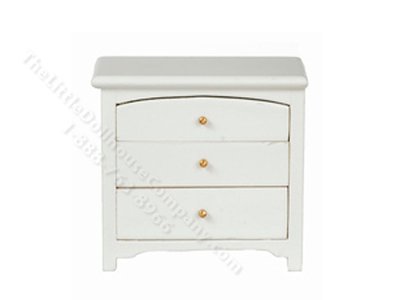 (image for) Miniature White Nightstand for Dollhouses