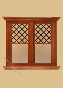 (image for) Miniature Westfield Decorated Double Window Walnut