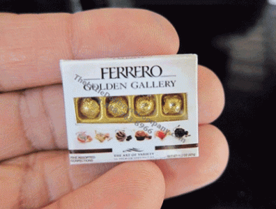 (image for) Golden Gallery of Ferrero Rocher chocolates box for Dollhouses