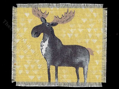 (image for) Miniature Moose Rug for Dollhouses