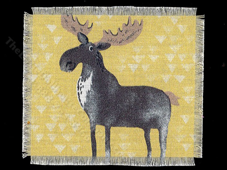 (image for) Miniature Moose Rug for Dollhouses