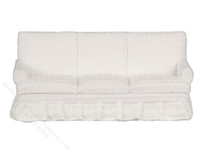 (image for) Miniature White Sofa for Dollhouses
