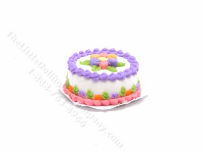 (image for) Miniature Purple Cake for Dollhouses