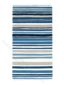 (image for) Miniature Blue Stiped Rug for Dollhouses