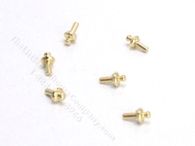(image for) Round Brass Drawer Pulls for Dollhouse Scale Models, 6 sets/pkg.