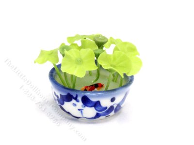 (image for) Miniature Water Lettuce and Koi Fish for Dollhouses