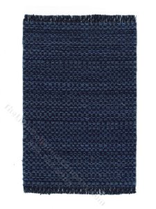 (image for) Miniature Blue Woven Rug for Dollhouses - Large