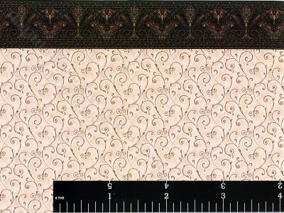 (image for) Filigree and Damask Pattern Miniature Wallpaper for Dollhouses