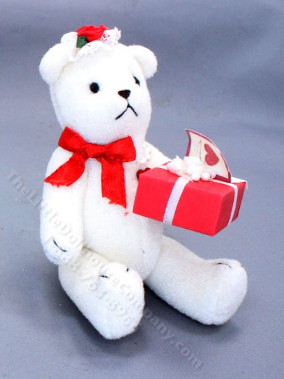 (image for) Miniature Oversized Teddy Bear Lady for Dollhouses