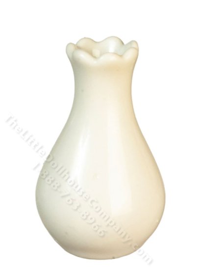 (image for) Miniature White Bud Vase for Dollhouses