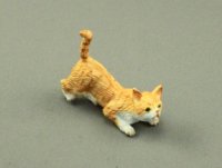 (image for) Dollhouse Scale Model Sniffing Orange Cat