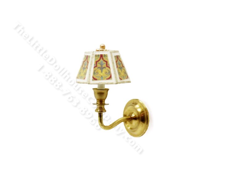 (image for) Miniature 12v Short Wall Sconce for Dollhouses - Ogee