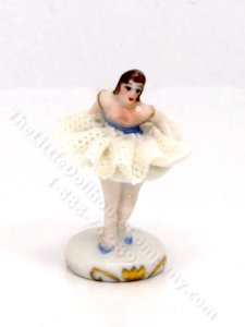 (image for) Miniature Irish Dresden Porcleain Ballerina - White