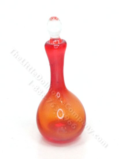 (image for) Miniature Red Glass Decanter by Gerd Felka