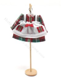 (image for) Miniature Toddler Christmas Dress with Pinafore by Cheryl Warder
