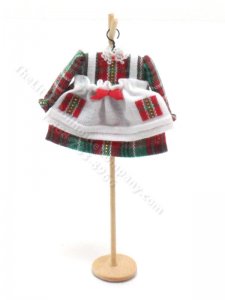 (image for) Miniature Toddler Christmas Dress with Pinafore by Cheryl Warder