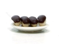 (image for) 1/2 Scale Miniature 4 Éclairs on Plate by Charlotte Willmott