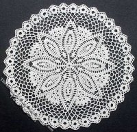 (image for) Miniature Handmade Lace Round Doily for Dollhouses