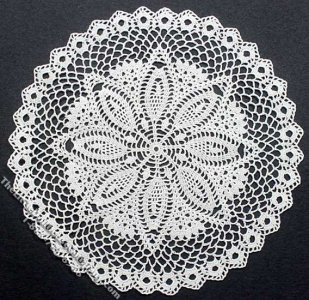 (image for) Miniature Handmade Lace Round Doily for Dollhouses