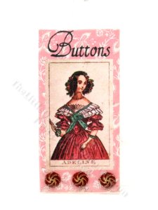 (image for) Vintage Miniature Card of 3 Buttons for Dollhouses