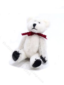 (image for) Miniature White Teddy Bear for Dollhouses