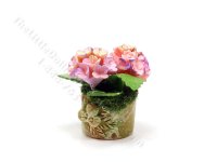 (image for) Miniature Pink Hydrangeas in a Weathered Pot