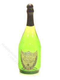(image for) Miniature Glass Champagne Bottle with Black Top by Jane Woodham