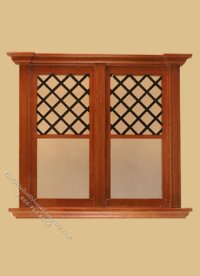 (image for) Miniature Westfield Decorated Double Window Walnut