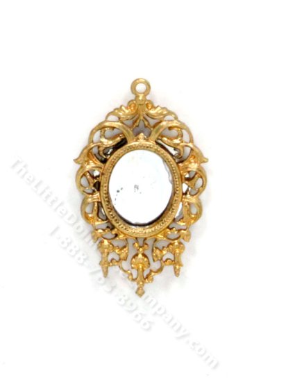(image for) Miniature Ornate Gold Frame Mirror for Dollhouses