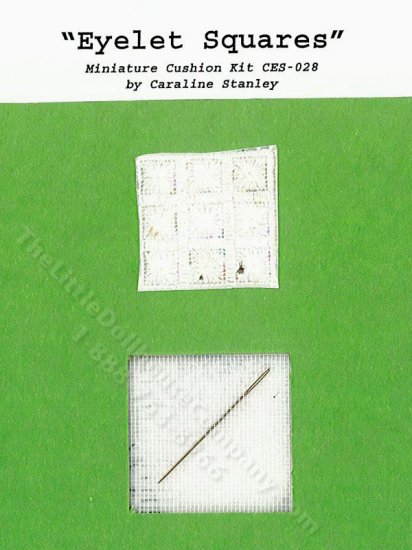(image for) "Eyelet Squares" Dollhouse Pillow Kit