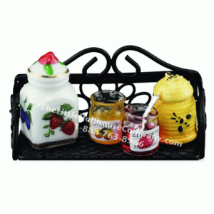 (image for) Miniature Small Filled Kitchen Rack for Dollhouses