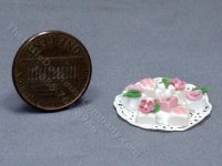 (image for) Dollhouse Scale Model Doily of Vanilla Petit Fours